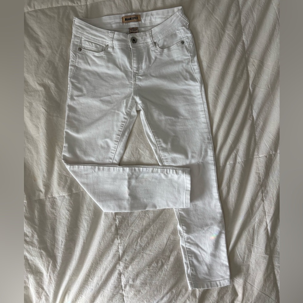 Blue Spice Women's White Skinny Jeans